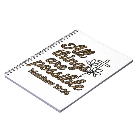 Carnet Matthew 19:26 (Côté gauche)