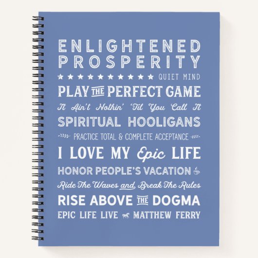 Carnet Matthew Ferry Mots de sagesse (Devant)