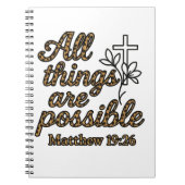 Carnet Matthieu 19:26 (Devant)