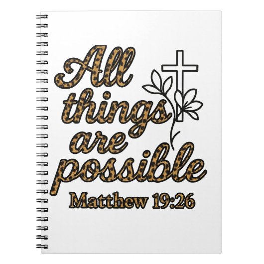 Carnet Matthieu 19:26 (Devant)