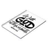 Carnet Matthieu 19:26 avec Dieu tout est possible. (Côté gauche)