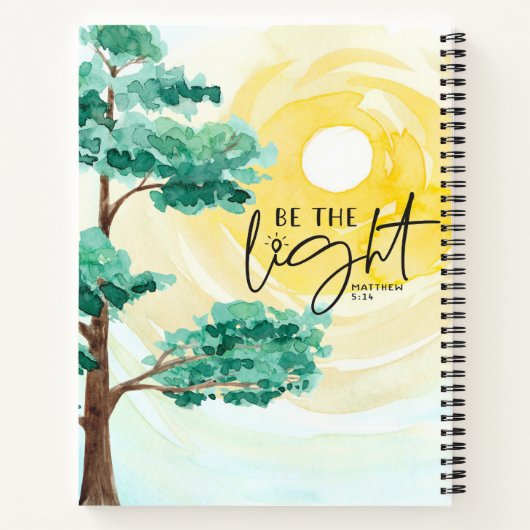 Carnet Matthieu 5:14 Soyez la Bible Lumière Verse Chrétie (Dos)