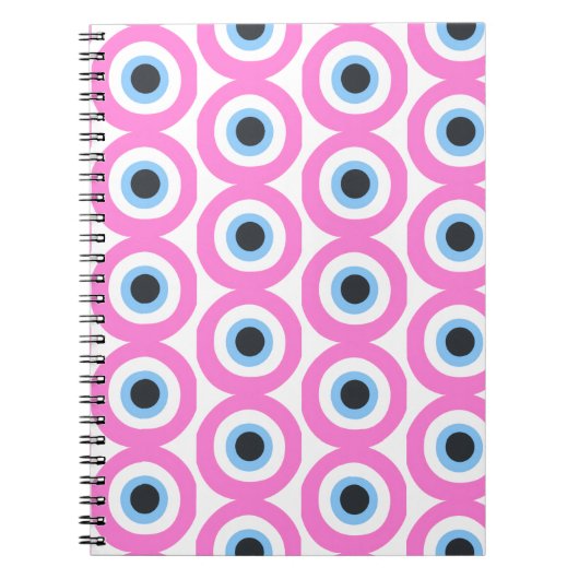 Carnet mauvais œil rose (Devant)