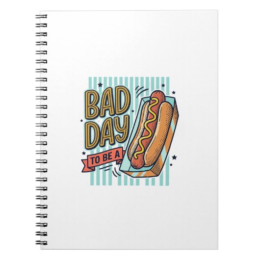 Carnet Mauvaise Journée Hot Dog Retro Vector Conception d (Devant)