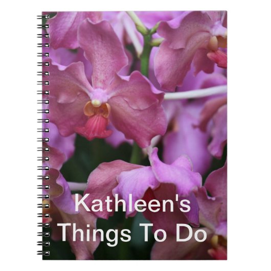 Carnet mauve d'orchidée de Singapour (Devant)