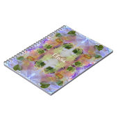 Carnet Mauve et Motif Feuille vert (Côté gauche)