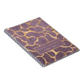 Carnet Mauve rose or sophistiqué motif papier peint  (Côté Droit)