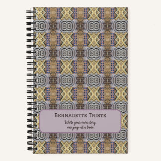 Carnet Mauve Tan Brown Motif géométrique sans couture