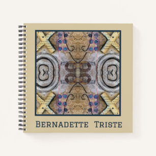 Carnet Mauve Tan Brown Motif géométrique sans couture