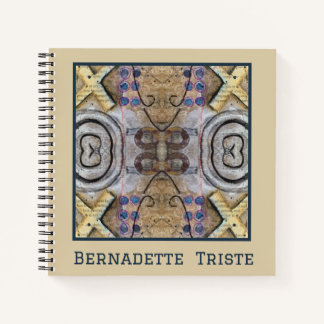 Carnet Mauve Tan Brown Motif géométrique sans couture