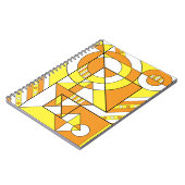 Carnet Maverique Pride Abstraite géométrique Orange Jaune (Côté gauche)