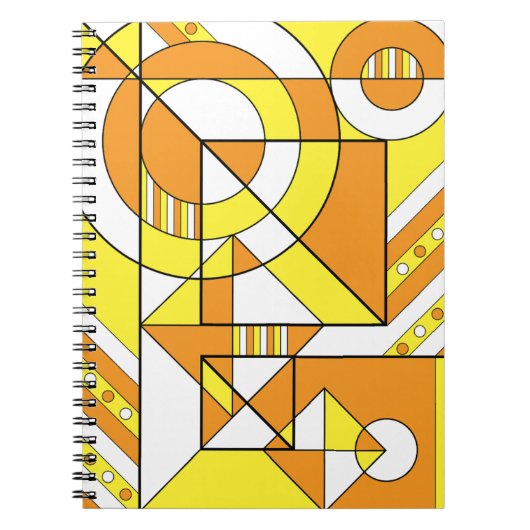Carnet Maverique Pride Abstraite géométrique Orange Jaune (Devant)
