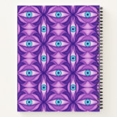 Carnet Maximalist Abstract Botanical Eye Pattern Purple (Dos)