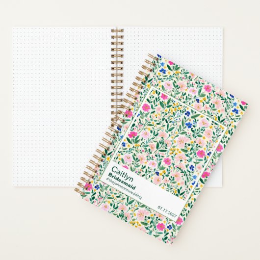 Carnet Maximalist Bridesmaid Wildflower Floral Pattern (À l'intérieur)