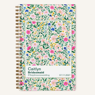 Carnet Maximalist Bridesmaid Wildflower Floral Pattern