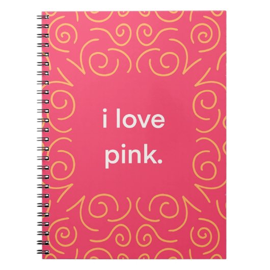 Carnet Me encanta la música espresso rosa. (Devant)