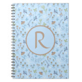 Carnet Mead Flowers Bleu Monogramme (Devant)