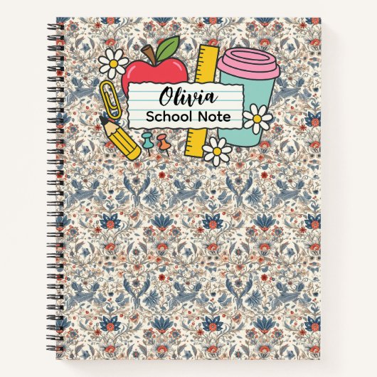 Carnet meadow floral Back to School Supplies Teachers  (Devant)