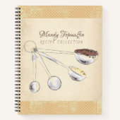 Carnet Measuring spoons personal cookbook recipe notebook (Devant)