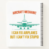 Carnet mécanicien d'avion je peux réparer les avions mais (Dos)