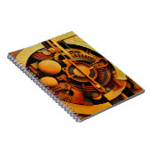 Carnet Mécanisme doré abstrait Steampunk (Côté Droit)