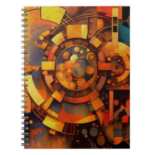Carnet Mécanisme Solaire Steampunk Abstrait