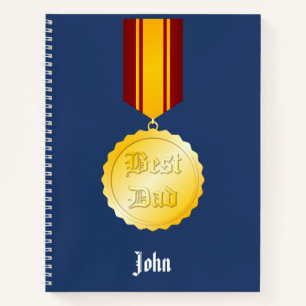 Carnet Médaille Broche Meilleur Papa Fête des Pères