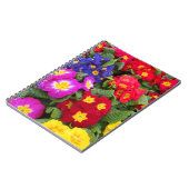 Carnet Médaille colorée printanière de Primulas (Côté gauche)