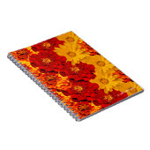 Carnet Médaille des Marigolds rouge jaune et orange (Côté Droit)