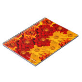 Carnet Médaille des Marigolds rouge jaune et orange (Côté gauche)