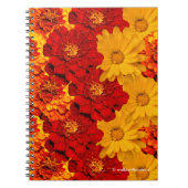 Carnet Médaille des Marigolds rouge jaune et orange (Devant)