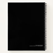 Carnet Médaille initiale du Monogramme noir professionnel (Dos)