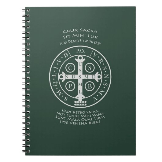 Carnet Médaille Saint Benoît avec prière latine (Devant)