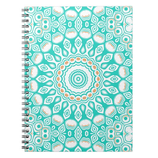 Carnet Médaillon Turquoise Bleu Océan (Devant)