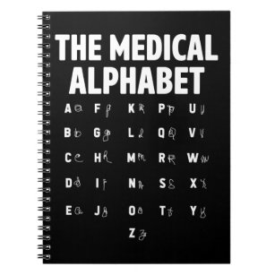 Carnet Médecins Alphabet Médicale Funny Nurse Life