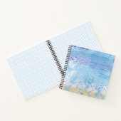 Carnet Média mixte Abstrait bleu turquoise jaune (Intérieur)