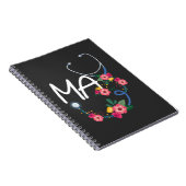 Carnet Medical Assistant Stethoscope Floral Wreath (Côté Droit)