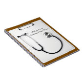 Carnet Medical Brown Stethoscope Logo clipboard (Côté Droit)