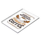 Carnet Medical Secretary running on Coffee Caffeine Gift (Côté gauche)