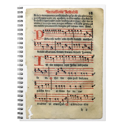 Carnet médiéval de score de musique (Devant)