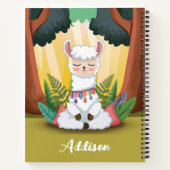 Carnet Méditation de la llama dans la Forêt Magique (Dos)