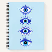 Carnet Méditation de l'énergie du mal bleu Hamsa Mystical (Devant)
