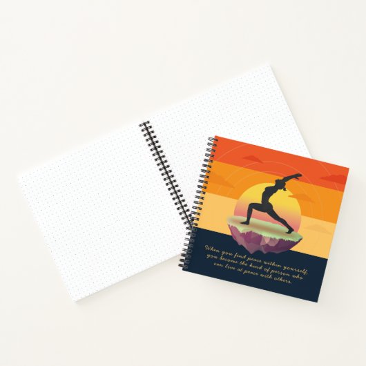 Carnet Méditation de l'enseignant de Yoga Pose Citation d (Intérieur)