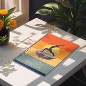 Carnet Méditation de l'instructeur de yoga Pose Sun Flyin