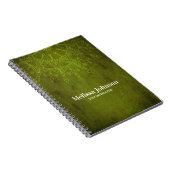 Carnet Méditation Mandala Yoga Vert foncé personnalisée (Côté Droit)