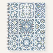 Carnet Mediterranean Tiles, Moroccan, Majolica, Azulejo (Devant)
