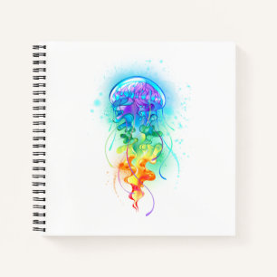 Carnet Méduse arc-en-ciel