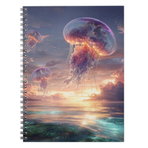 Carnet Méduses lumineuses dans les cieux du coucher de so
