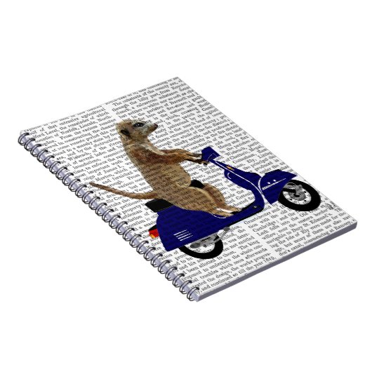 Carnet Meerkat sur Dark Blue Moped (Côté Droit)