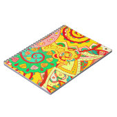 Carnet Mehndi Doodle : Texture Ethnique Colorée. (Côté gauche)